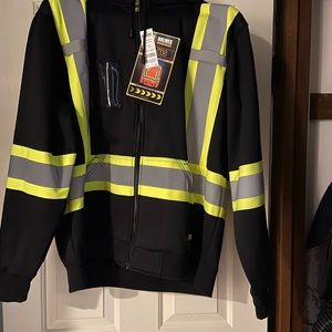 Holmes Workwear Hi-Vis fleece hoodie. Brand new with tags, men’s size large.